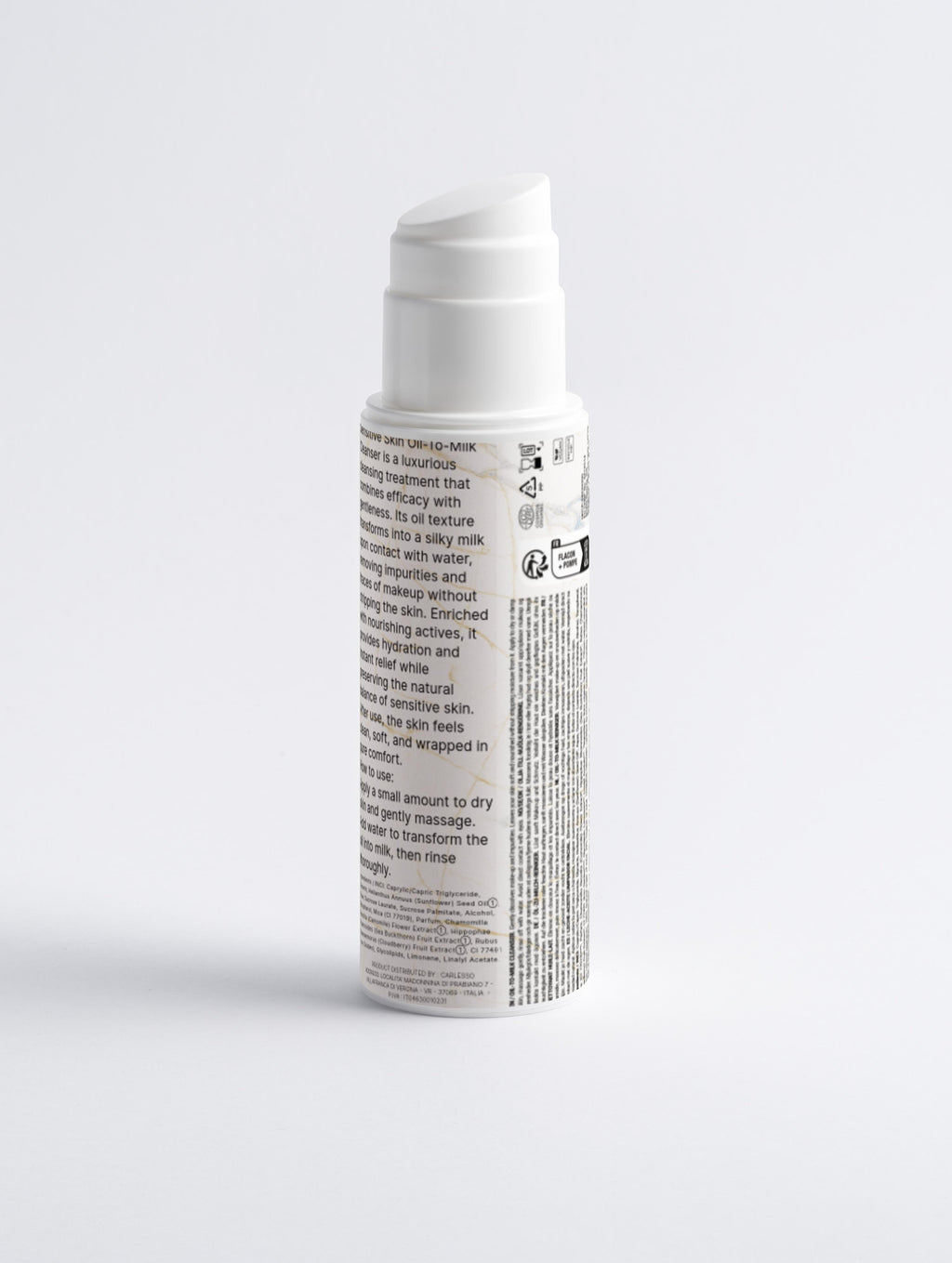 Detergente olio-latte per pelli sensibili