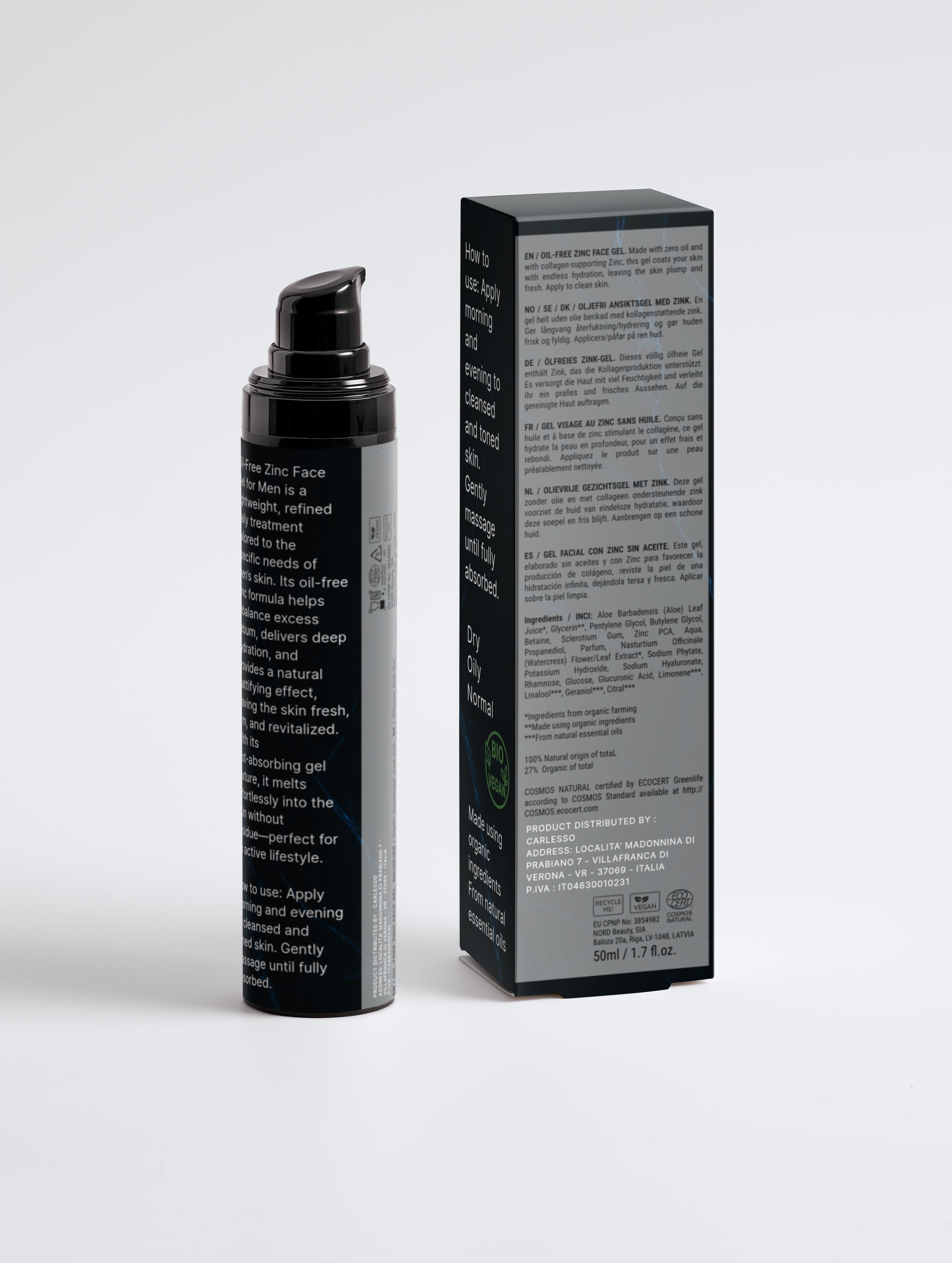 Ölfreies Zink-Gesichtsgel für Männer