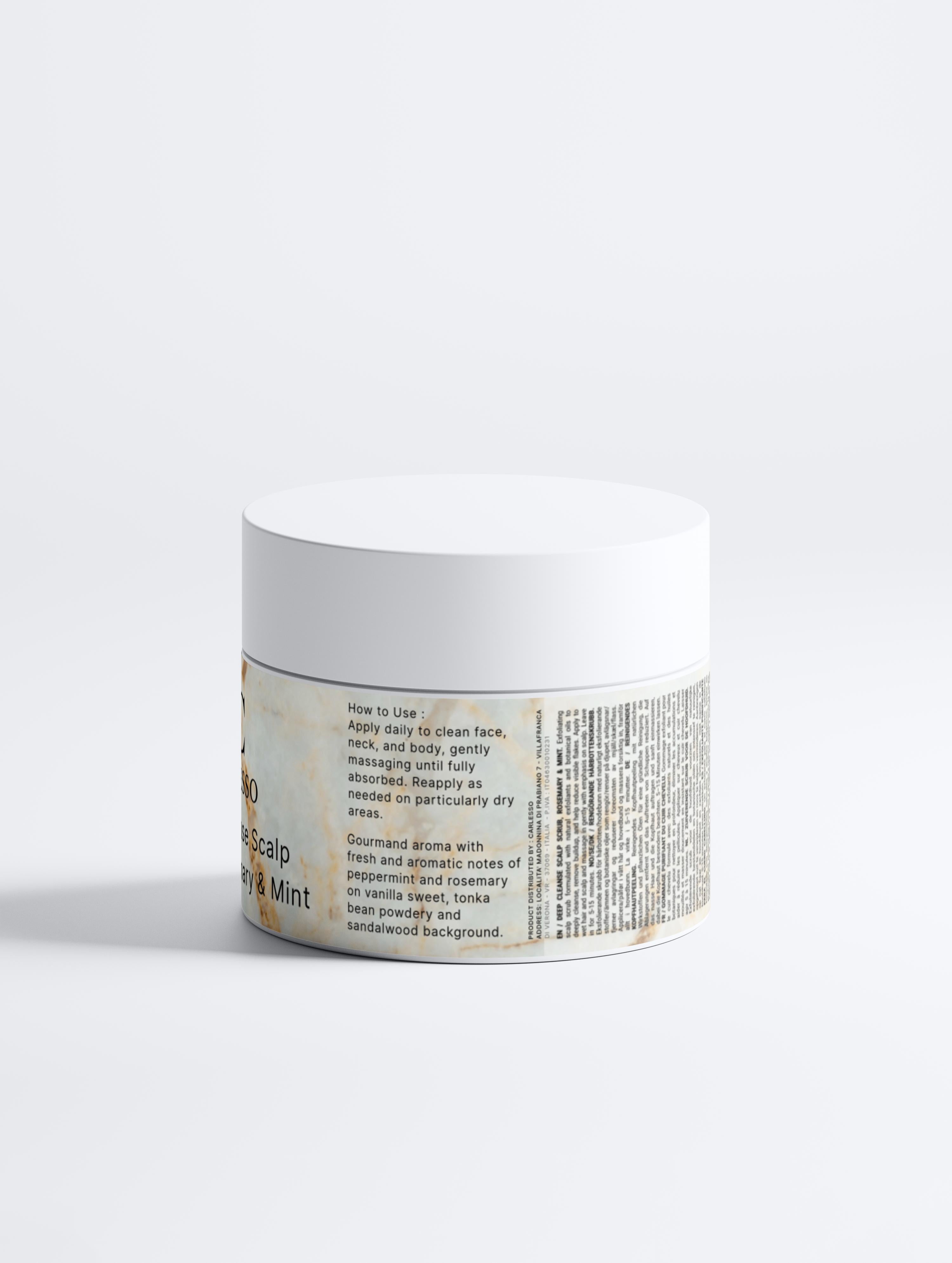 Tiefenreinigendes Kopfhautpeeling mit Rosmarin und Minze