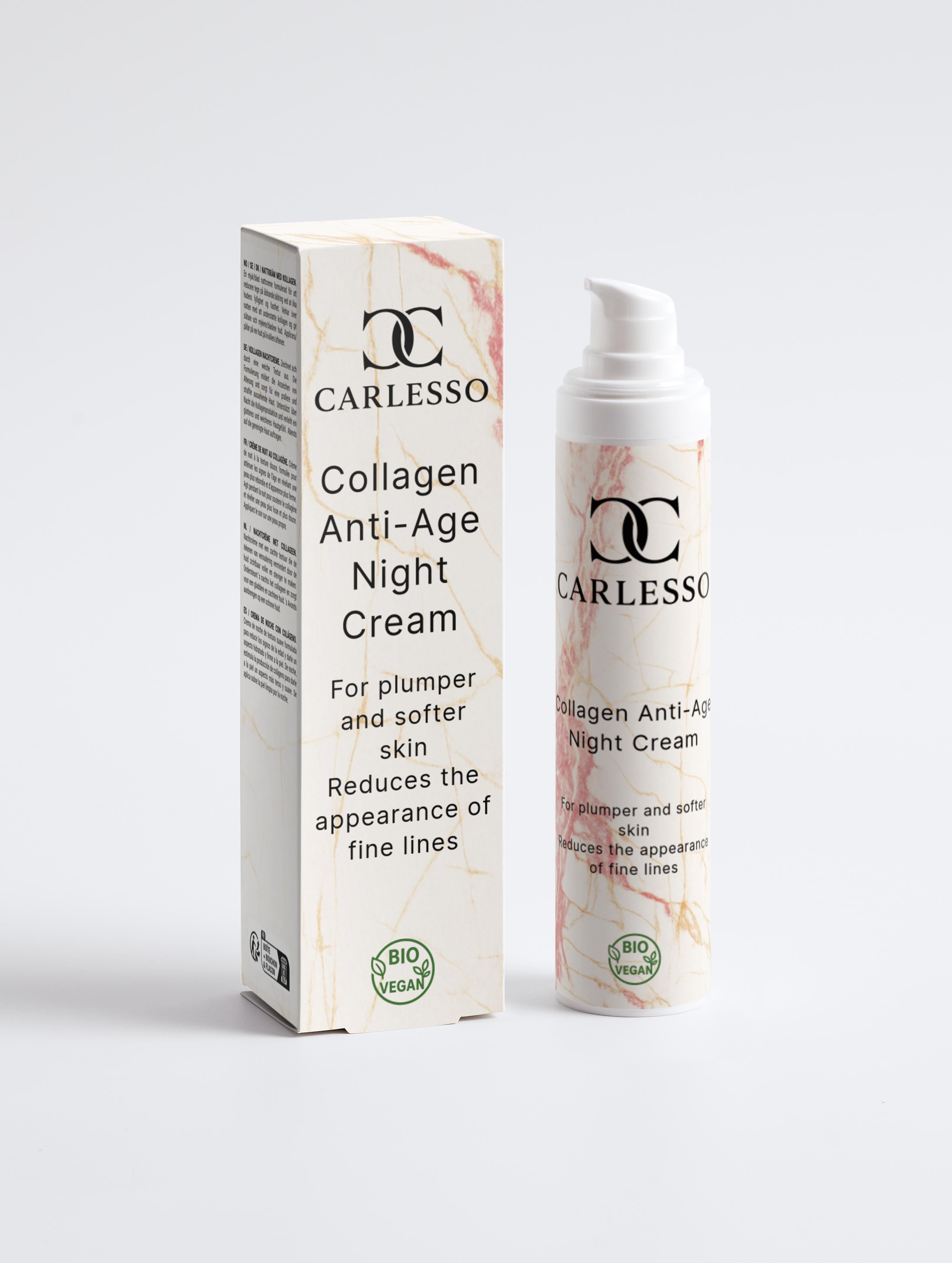 Crema notte anti-età al collagene