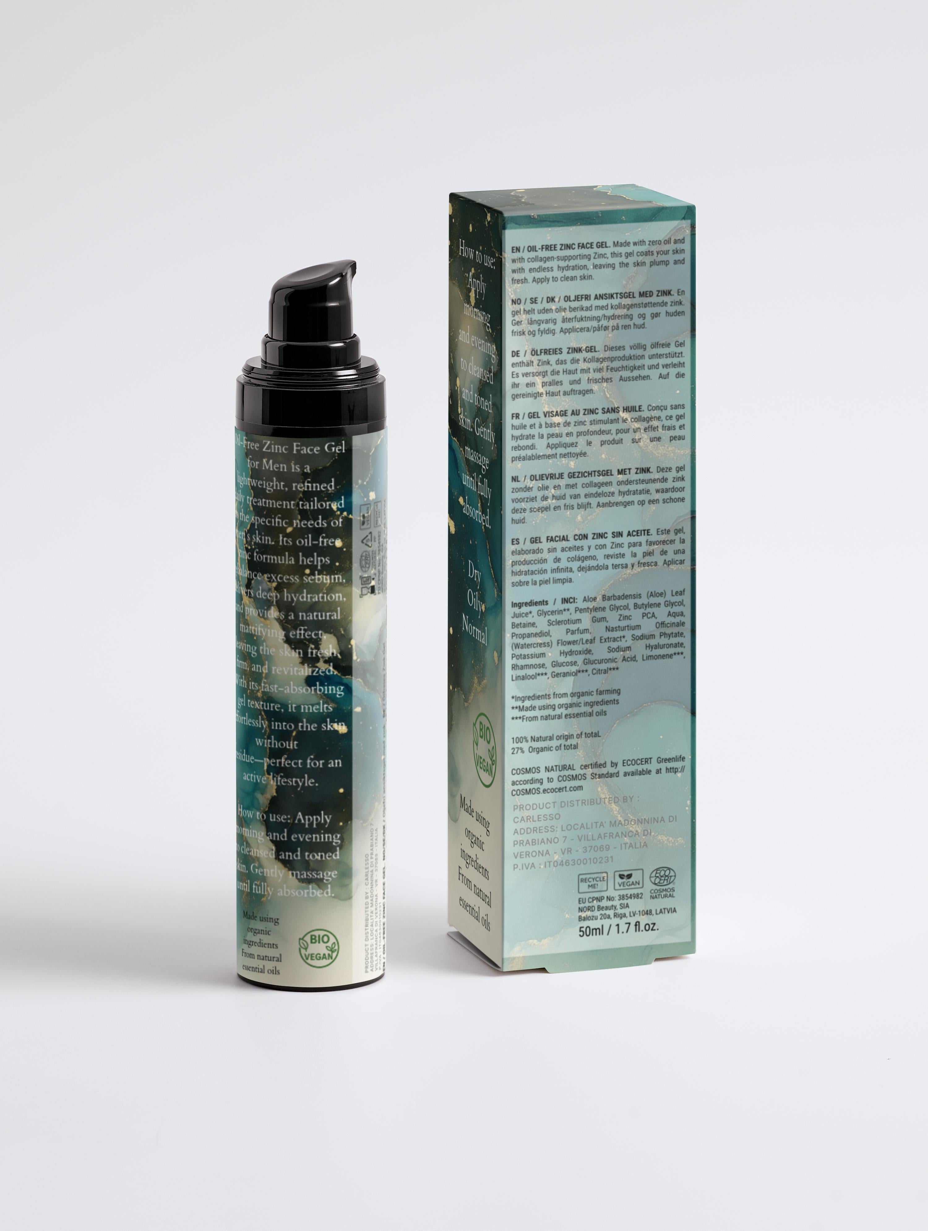 Oil-Free Zinc Face Gel for Men