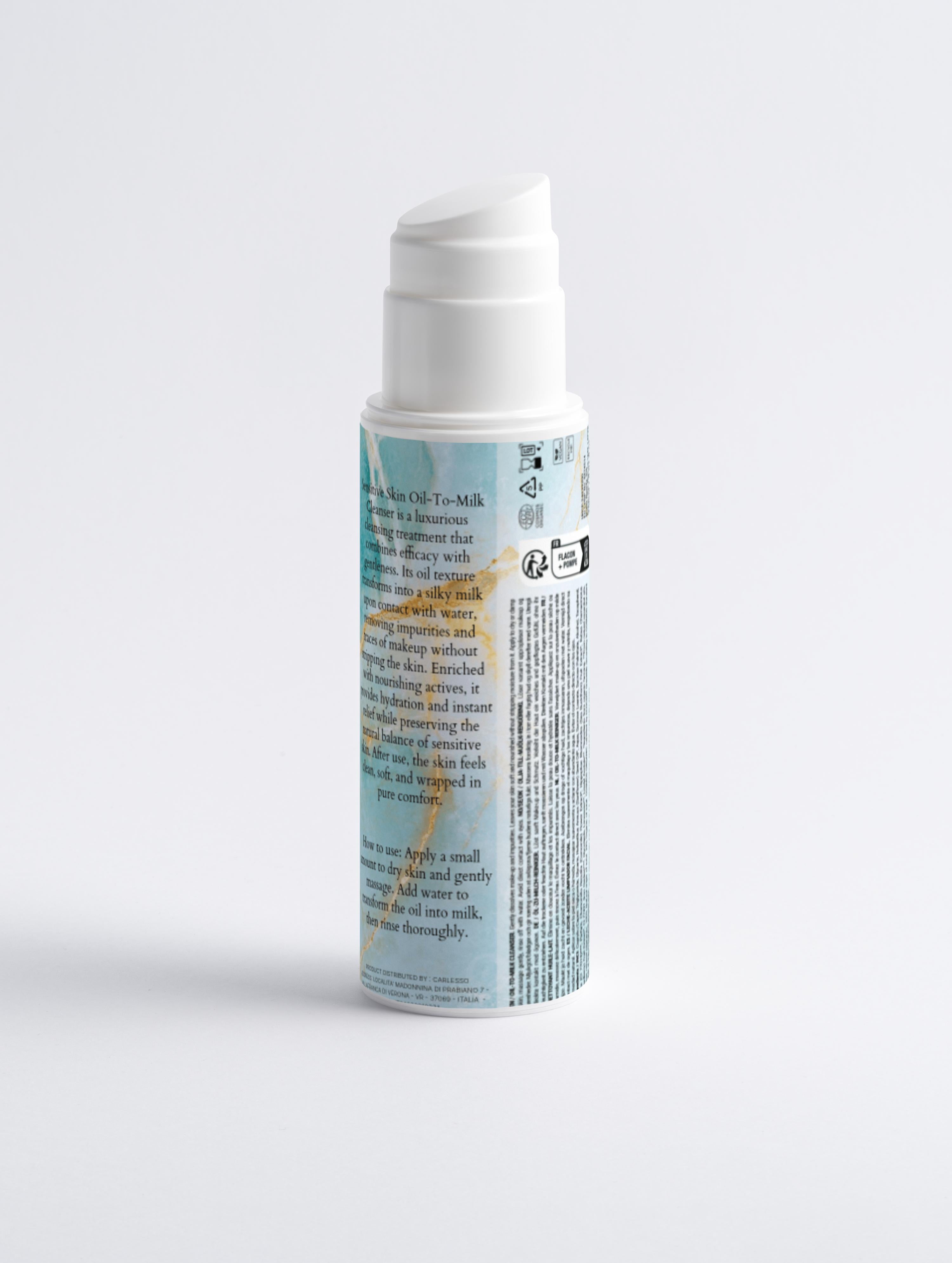 Detergente olio-latte per pelli sensibili