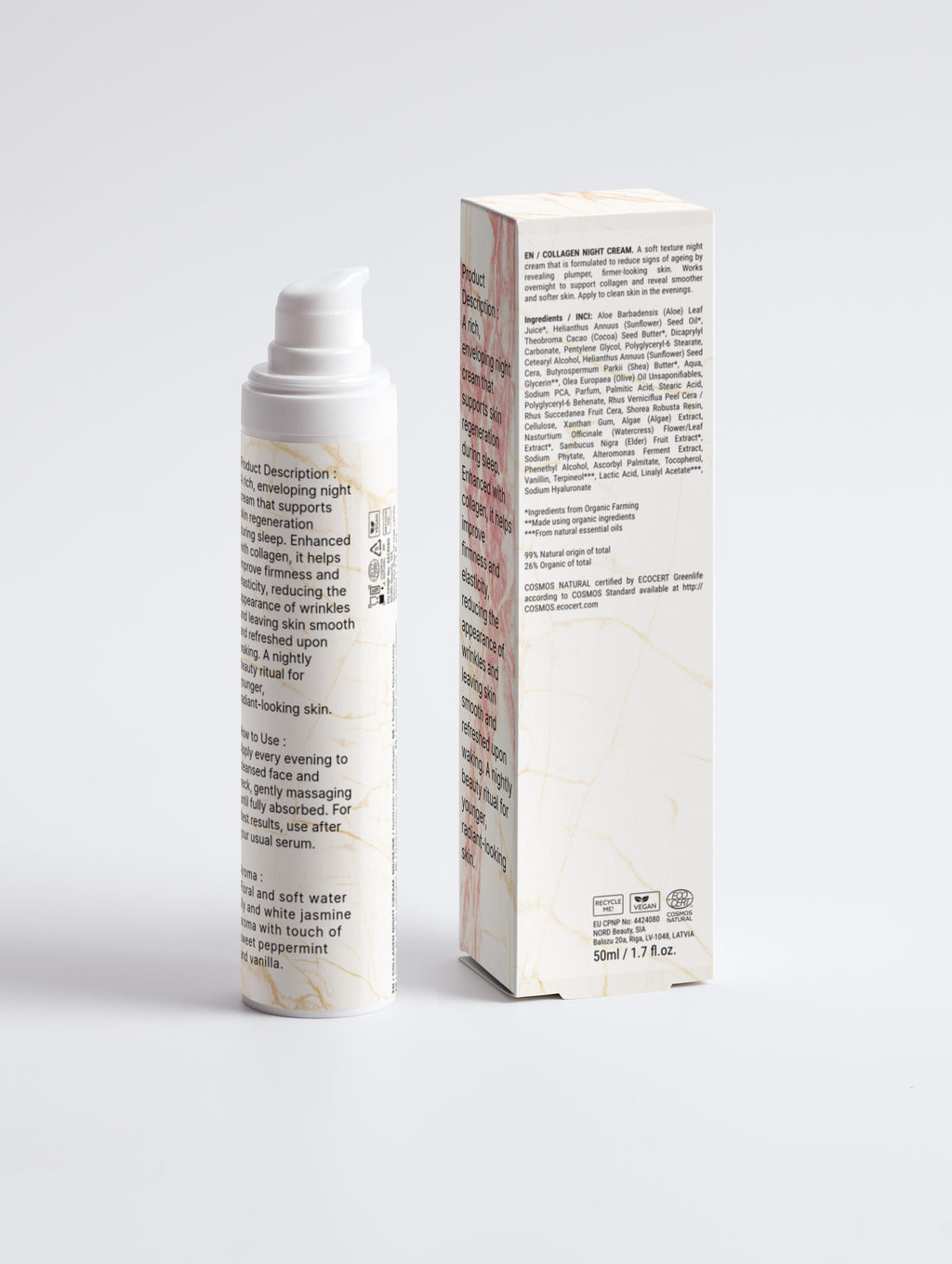 Crema notte anti-età al collagene