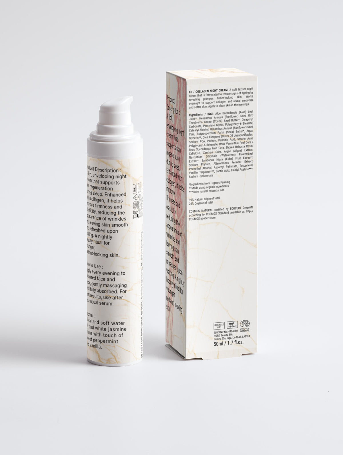 Crema notte anti-età al collagene